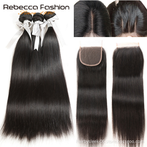 Rebecca basic straight weave 8 to 28inches remy hair bundles raw virgin cuticle aligned 100 human hair human hair extension
